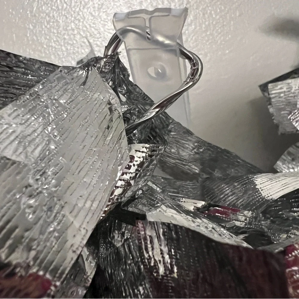 Oversized Wired Silver Tinsel Garland Strands Set of 3